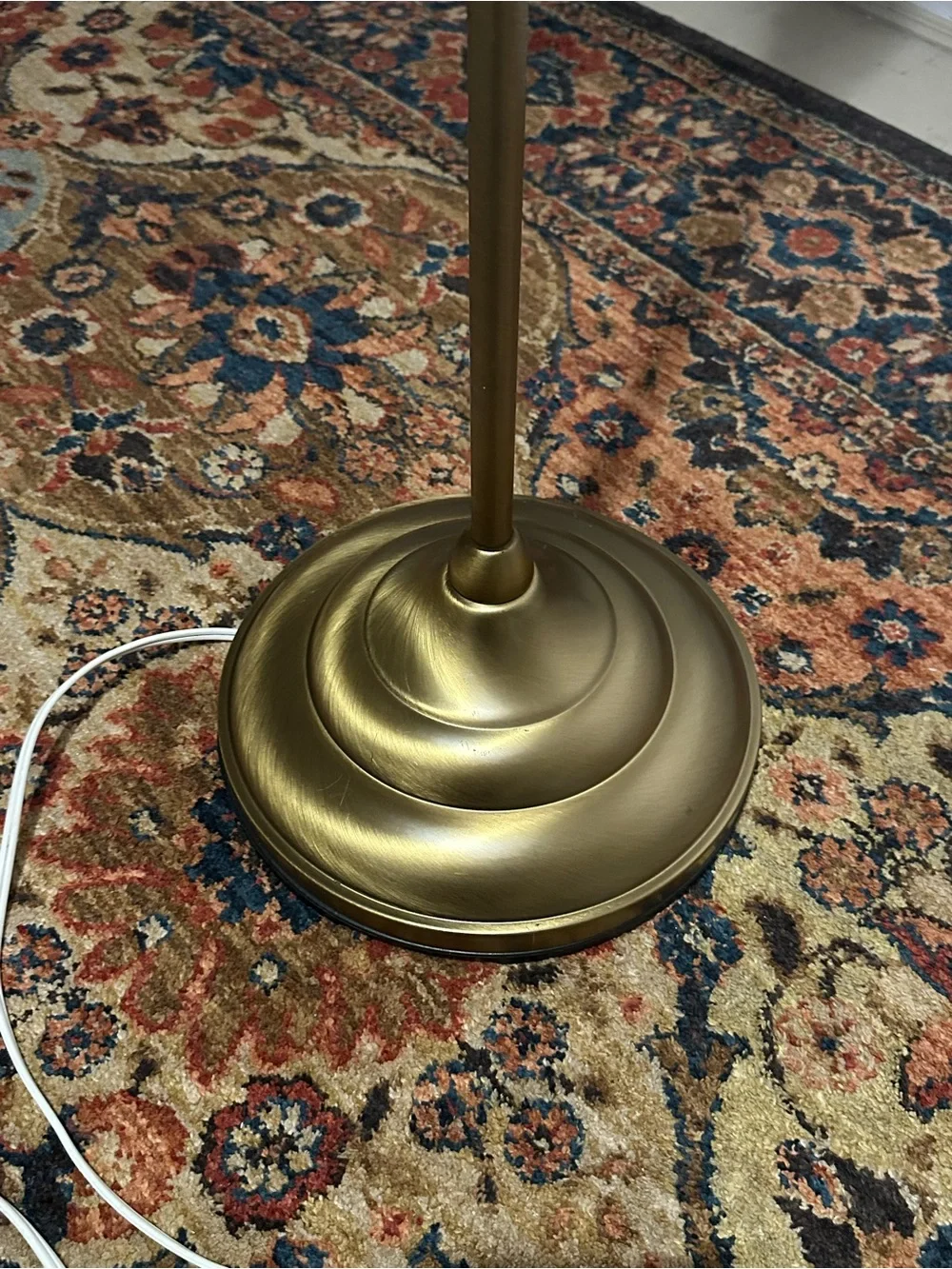 IKEA ARSTID Floor Lamp Gold/White Pull Chain Wall Plug-In